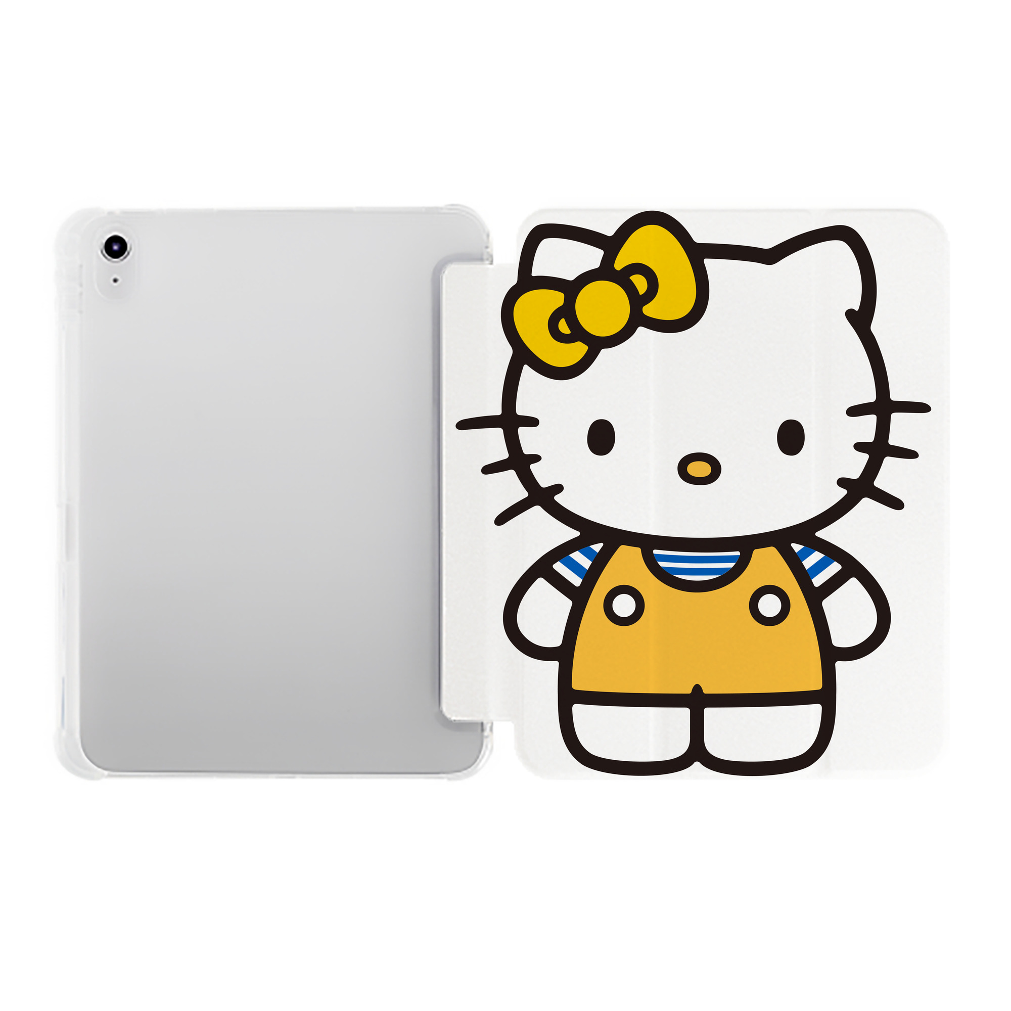 （画像用） Hello Kitty ハローキティ IPad ケース ペン収納付き 三つ折りスタンド PUレザー×シリコン 対応機種9.5/10.5/10.9インチ